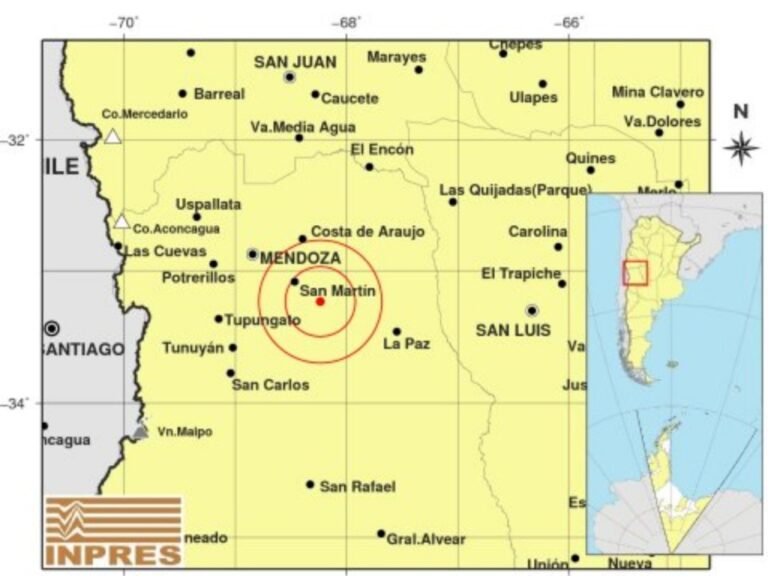 Mendoza: un fuerte terremoto de 5,2 grados en la escala Richter sacudió la provincia