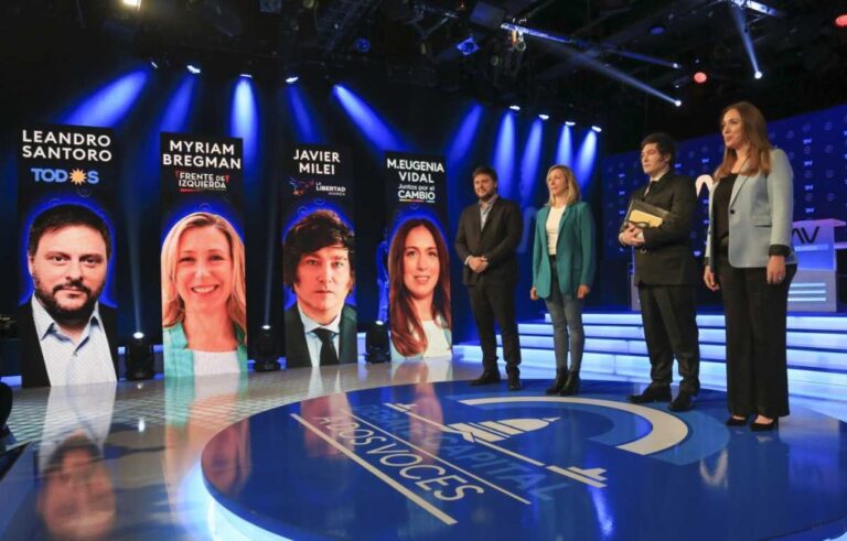 Vidal, Santoro, Milei y Bregman se cruzaron en un debate caliente repleto de chicanas y acusaciones